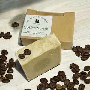 Coffee Scrub - Soap - Natural -Moisturizing - Gift - Self Care - Skin Care - Coffee - Vegan - Stocking Stuffer - Gift for Him - Gift for Her