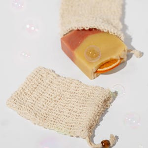 Natural Fiber Soap Saver Pouch – Exfoliating Soap Holder