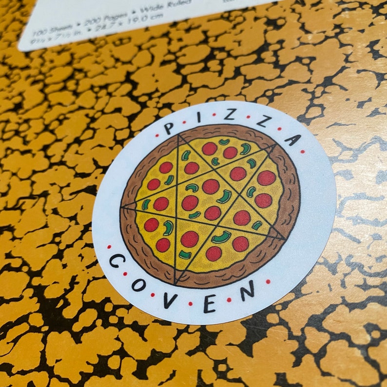 Pentagram Pizza Sticker | Etsy
