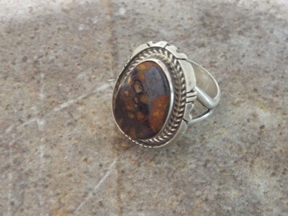 Ammonite Silver Ring Native American Jewelry Arst… - image 4