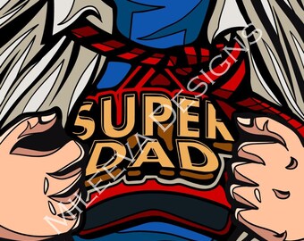 Digital Art - Super Dad