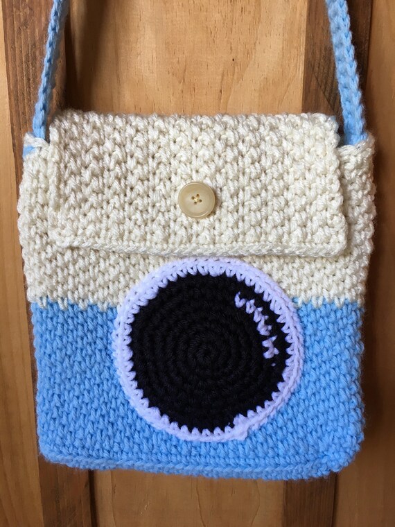 crochet camera bag