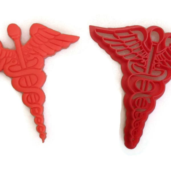 Medical Caduceus cookie cutter