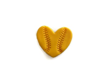 3D Printed Baseball Heart Fondant Cutter for Cupcakes and cake pops