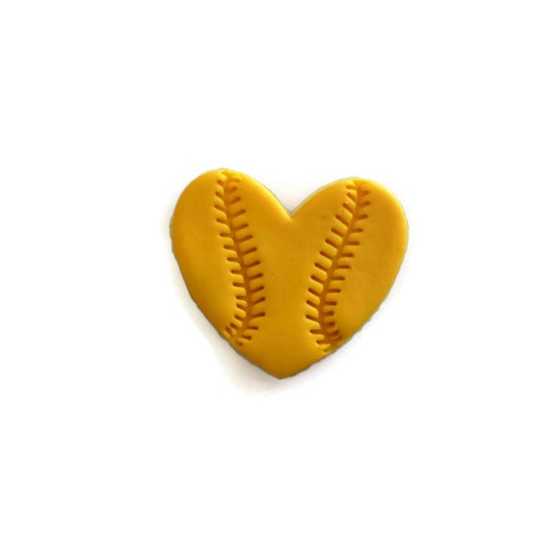 3D Printed Baseball Heart Fondant Cutter for Cupcakes and cake pops