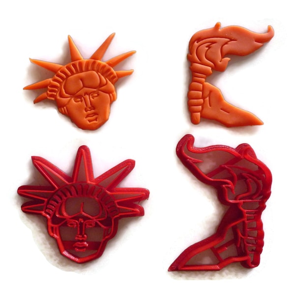 Statue of Liberty Face and Torch cookie cutter set