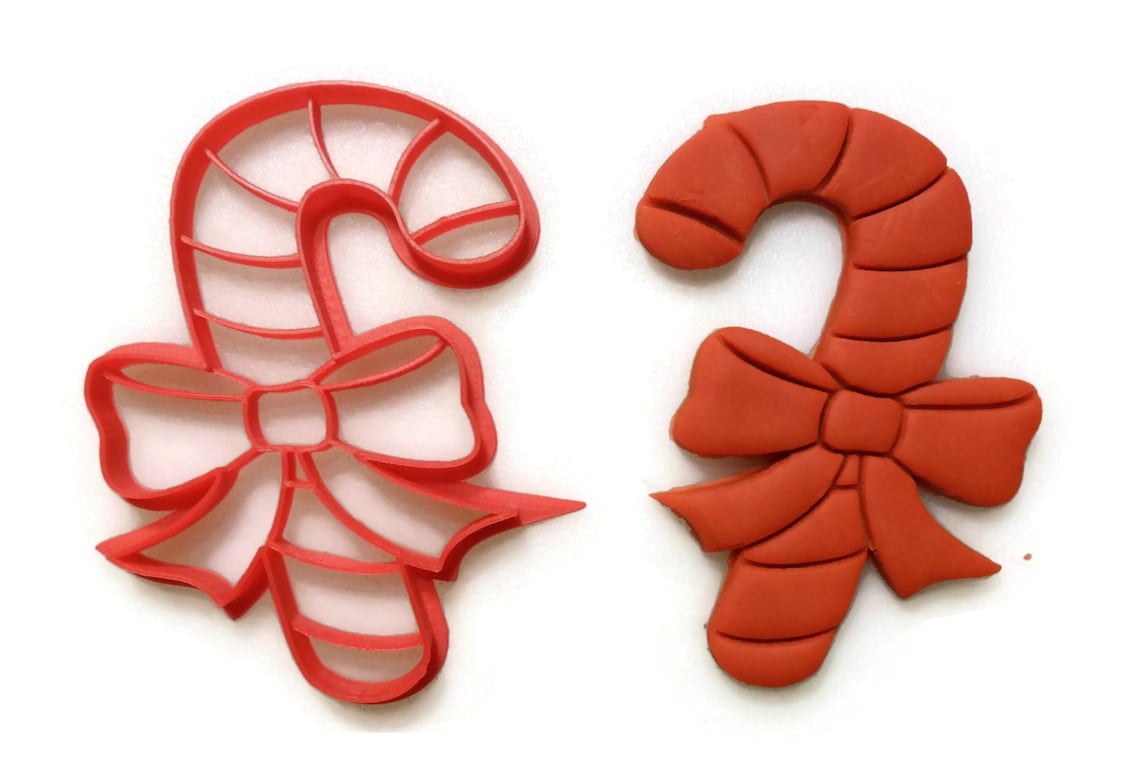 Candy Cane Cookie Cutter Fondant Cutter Etsy