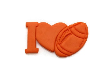 I Love Football 3D Printed Cookie Cutter