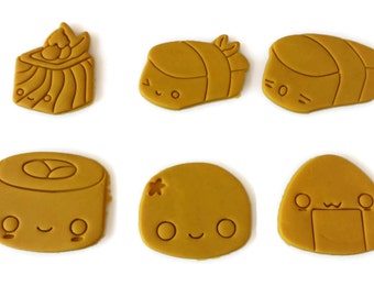 Kawaii estilo 3D impreso Sushi Cookie Cutter Set