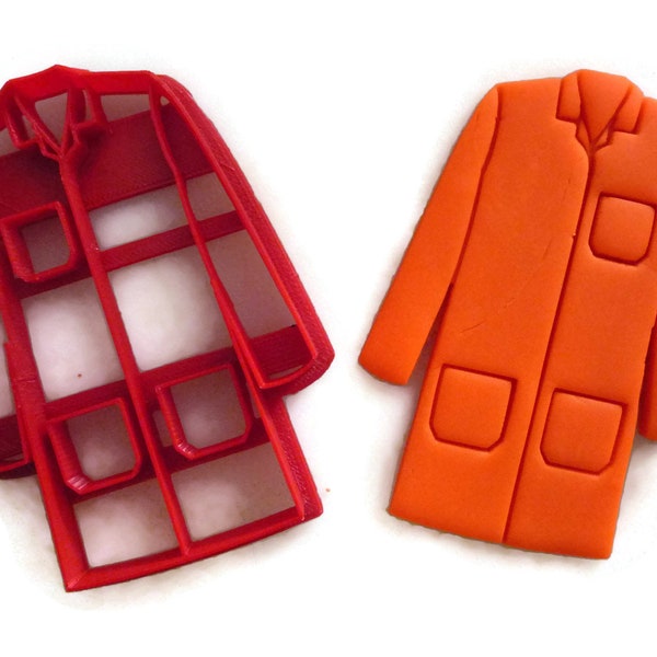 Doctor White Coat Lab Coat Cookie cutter fondant cutter