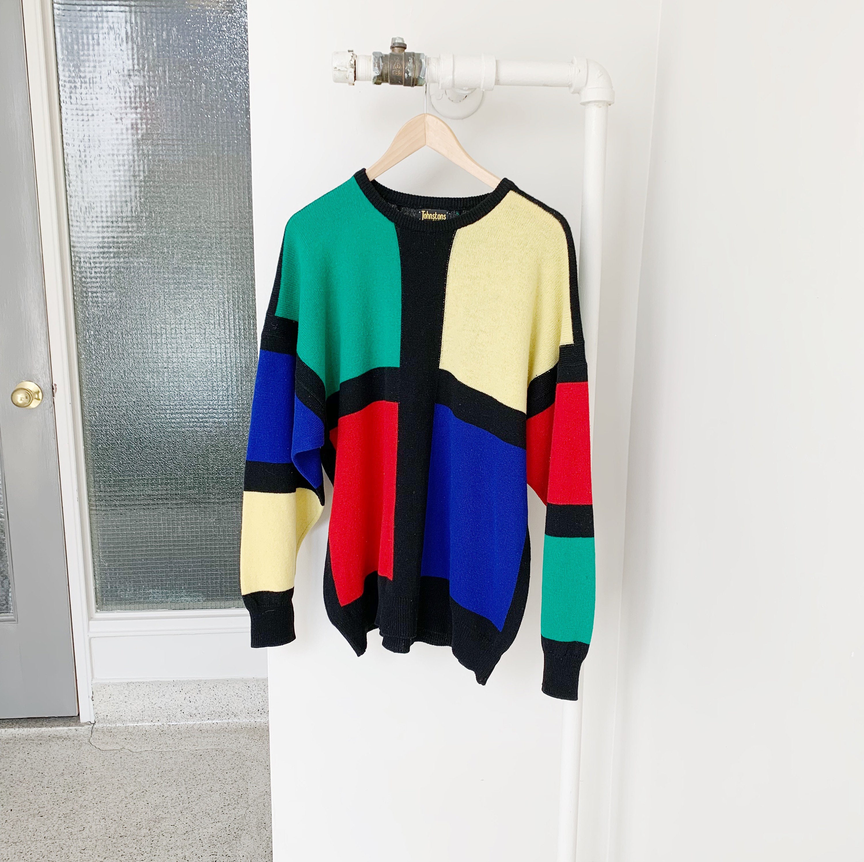 【GENERAL IDEA】Wool Blend Pintuck Pullover 3色 Bright Colour Block Pure Wool Pullover Sweater · Johnstons