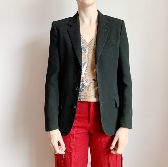 black structured gaultier2 blazer jacket · black j