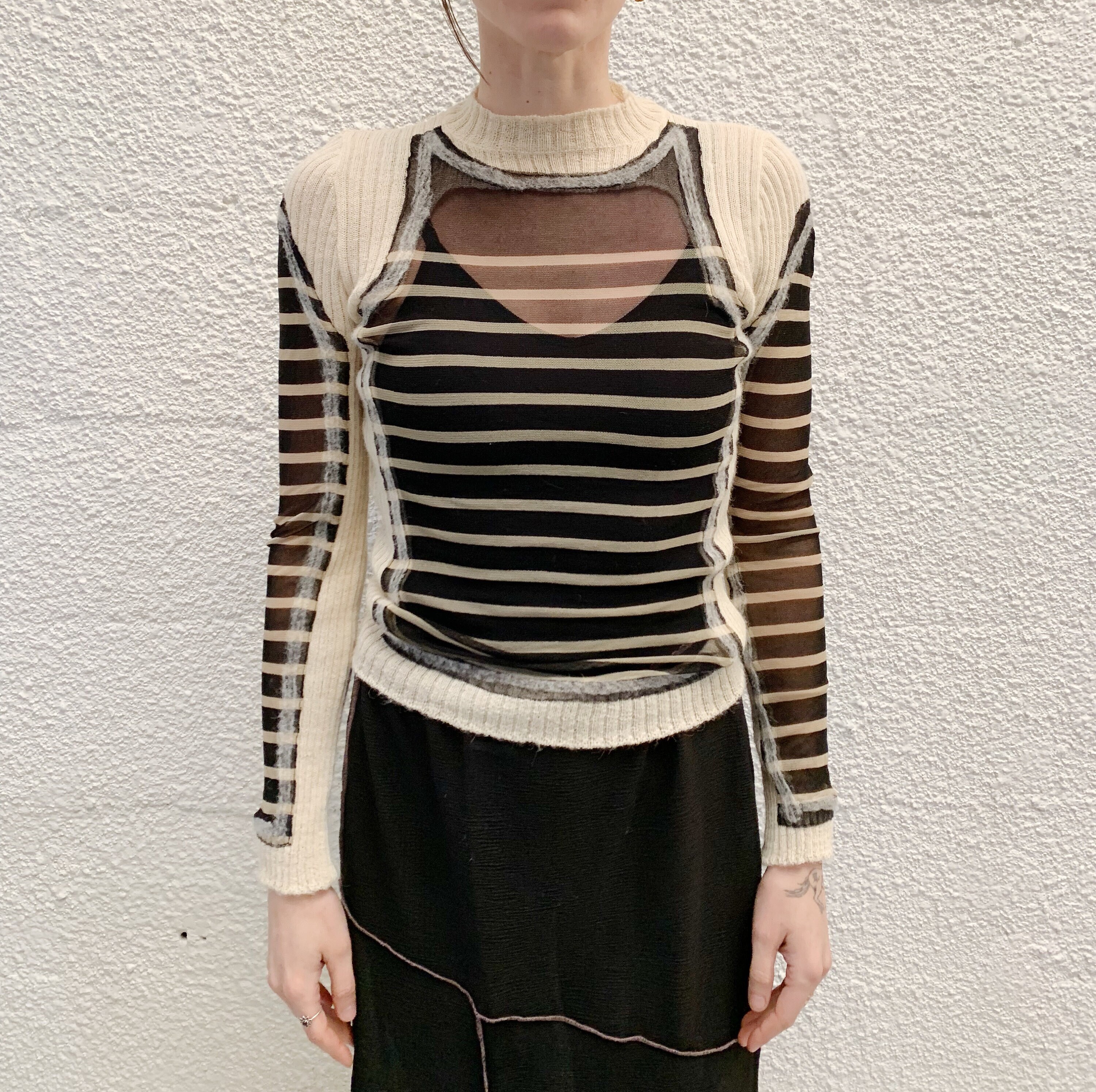 Jean Paul Gaultier Sheer Mesh Long Sleeve Top · Vintage Jpg