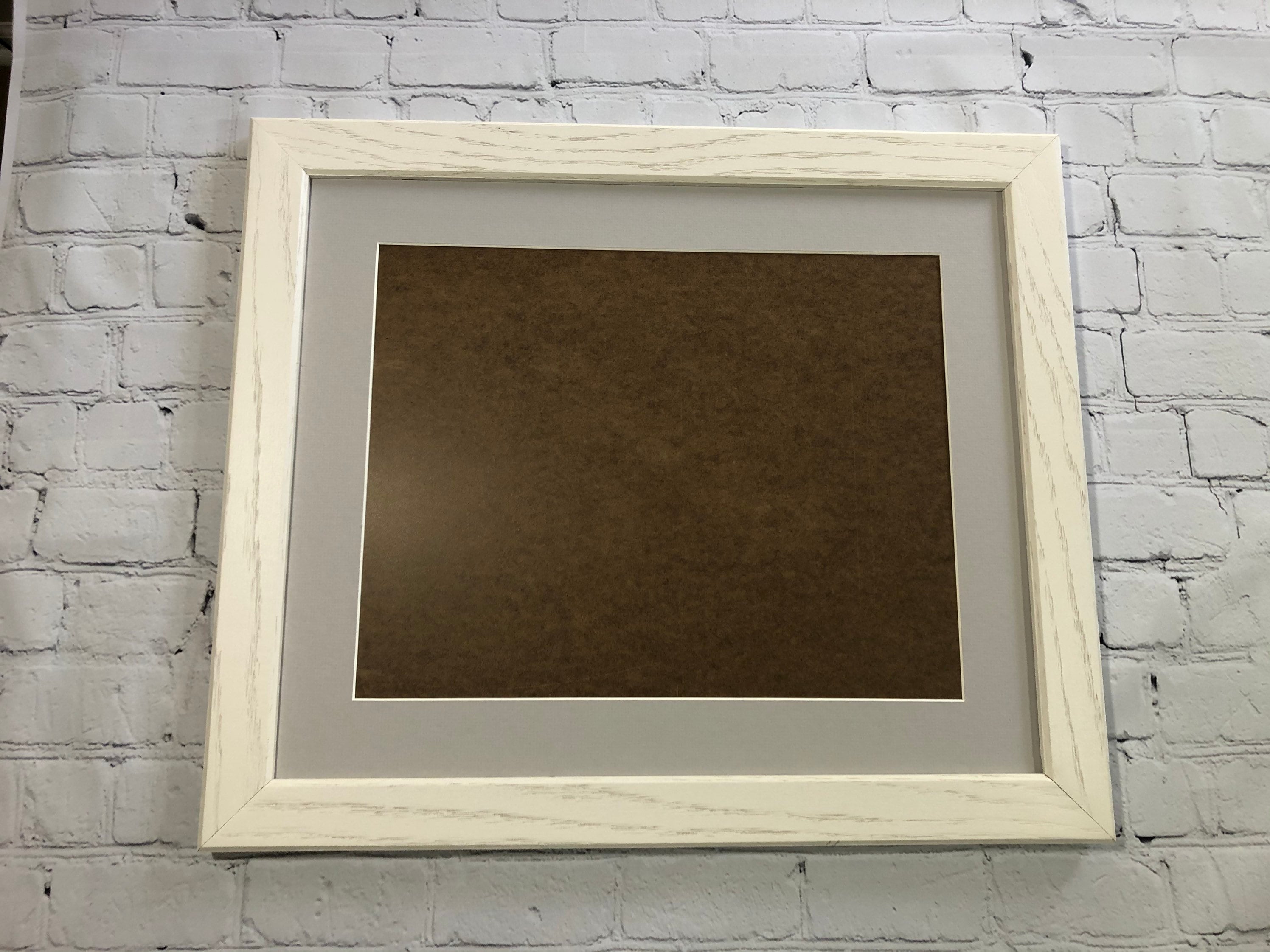 Whitewashed 11x14 Matted Wood Frame Gray Matting Barn Etsy