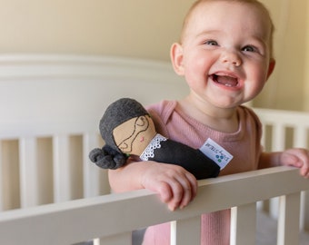 Little Ruth Plush Doll, feminist, girl power.  Baby’s first feminist icon.
