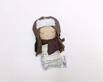 Amelia Earhart small cotton doll  - kids gift - fabric doll - aviator girl - gifts for girls - stocking stuffer - unique gift