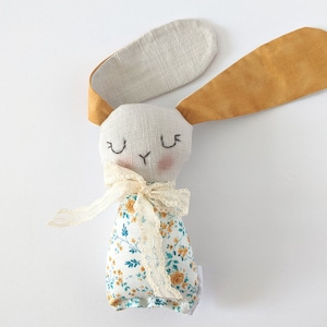 Stuffed bunny toy Farmhouse Fabric Bunnies Boho stuffed bunny Basket filler gift image 7