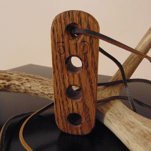 Custom Made Muzzle Loader Speed Loader With 72 Inch Leather Rawhide Strap,50 Caliber- Loading Block -Mountain Man, Frontiersman-Re-Enactor