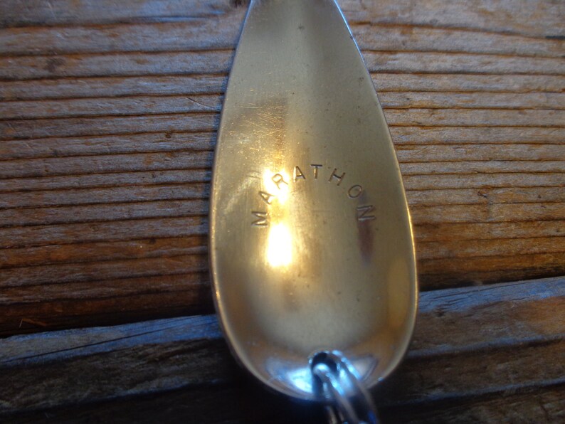 Vintage Marathon Spoon Fishing Lure Keychain Etsy.de