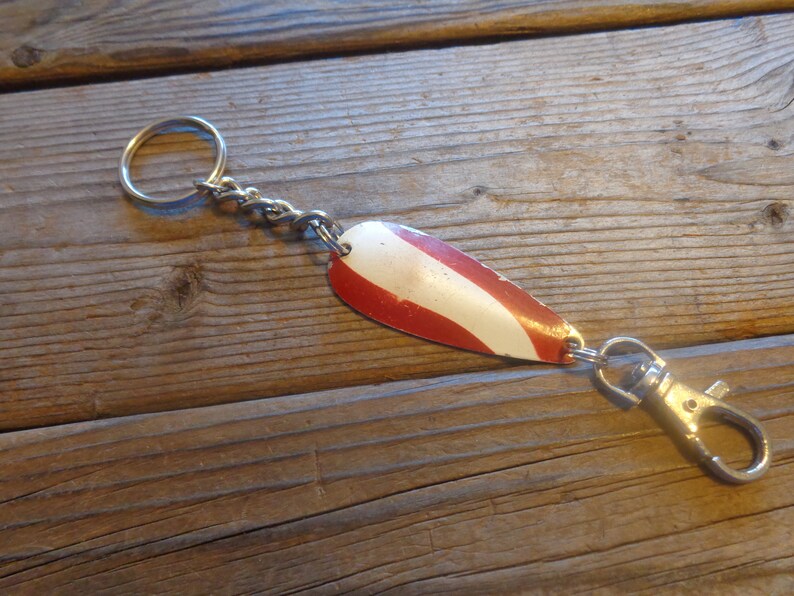Vintage marathon Spoon Fishing Lure Keychain Etsy