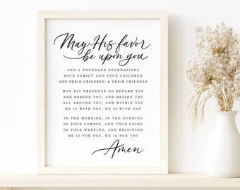 The Blessing - Kari Jobe - Lyrics - Scripture - Home - Verse - Song - Archival Print - Amen - Family - God's Favor - Our Home