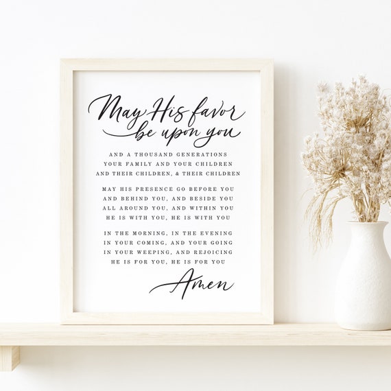 The Blessing Kari Jobe Lyrics Scripture Home Verse Etsy