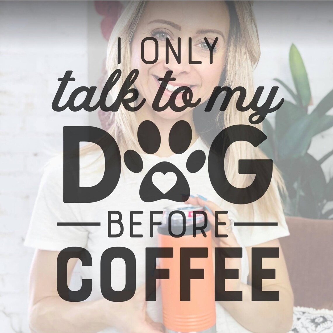 I Only Talk to my Dog Before Coffee Insulated 16oz Travel Etsy