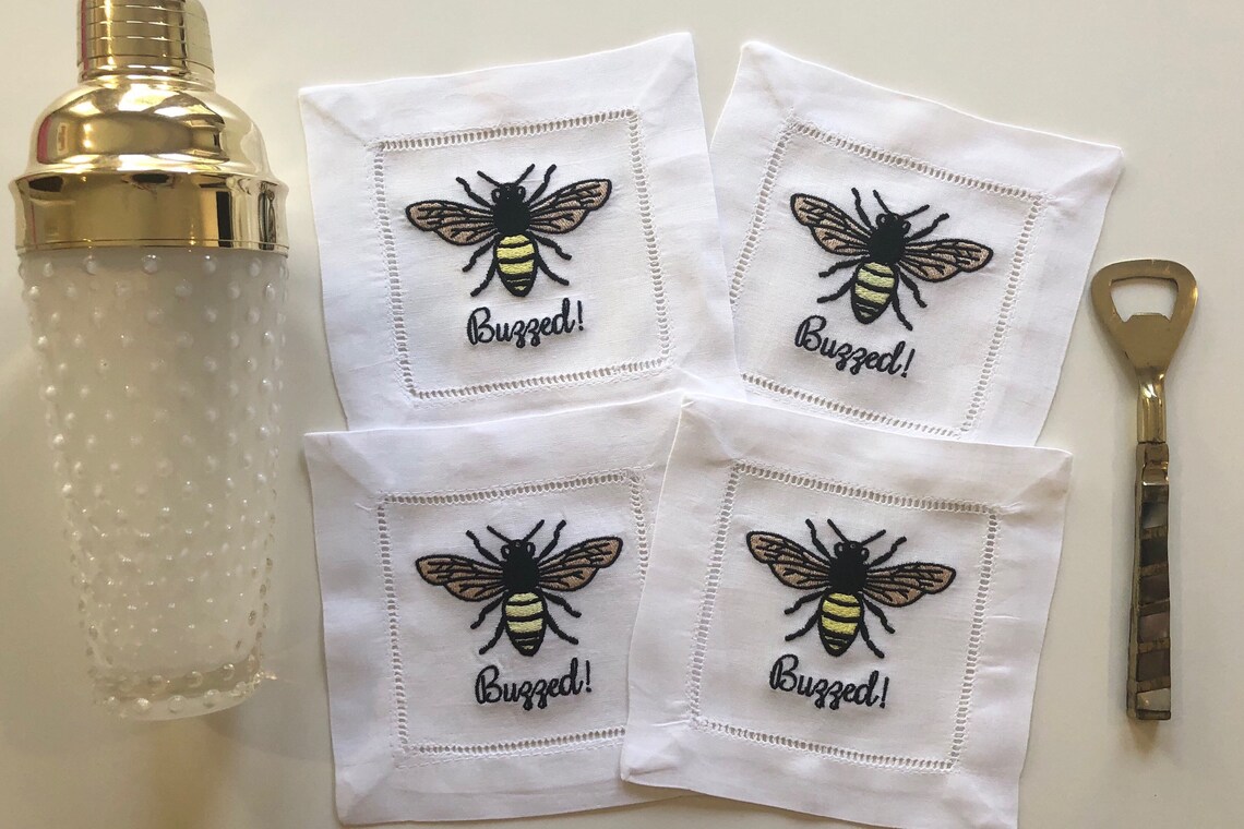 Buzzed Cocktail Napkins (Set of 4) main image 0