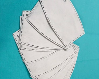 10ct PM2.5 ACTIVATED CARBON REPLACEMENT Filters For Face Mask 10 Filters