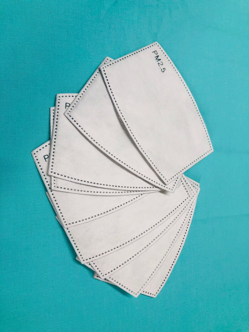 10ct PM2.5 ACTIVATED CARBON REPLACEMENT Filters For Face Mask 10 Filters