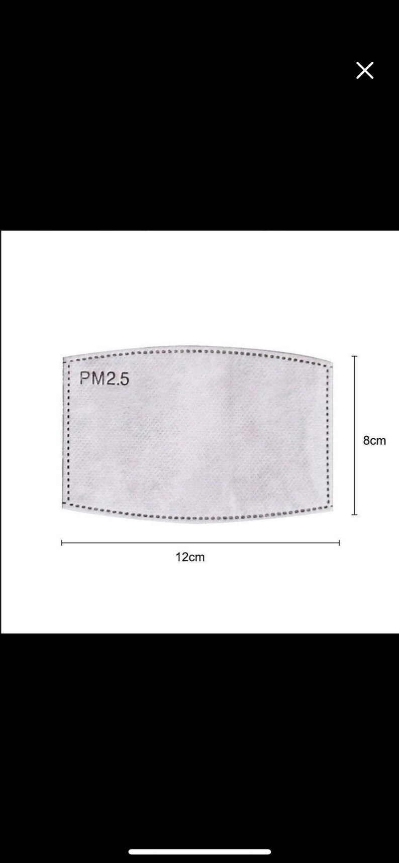 10ct PM2.5 ACTIVATED CARBON REPLACEMENT Filters For Face Mask 10 Filters