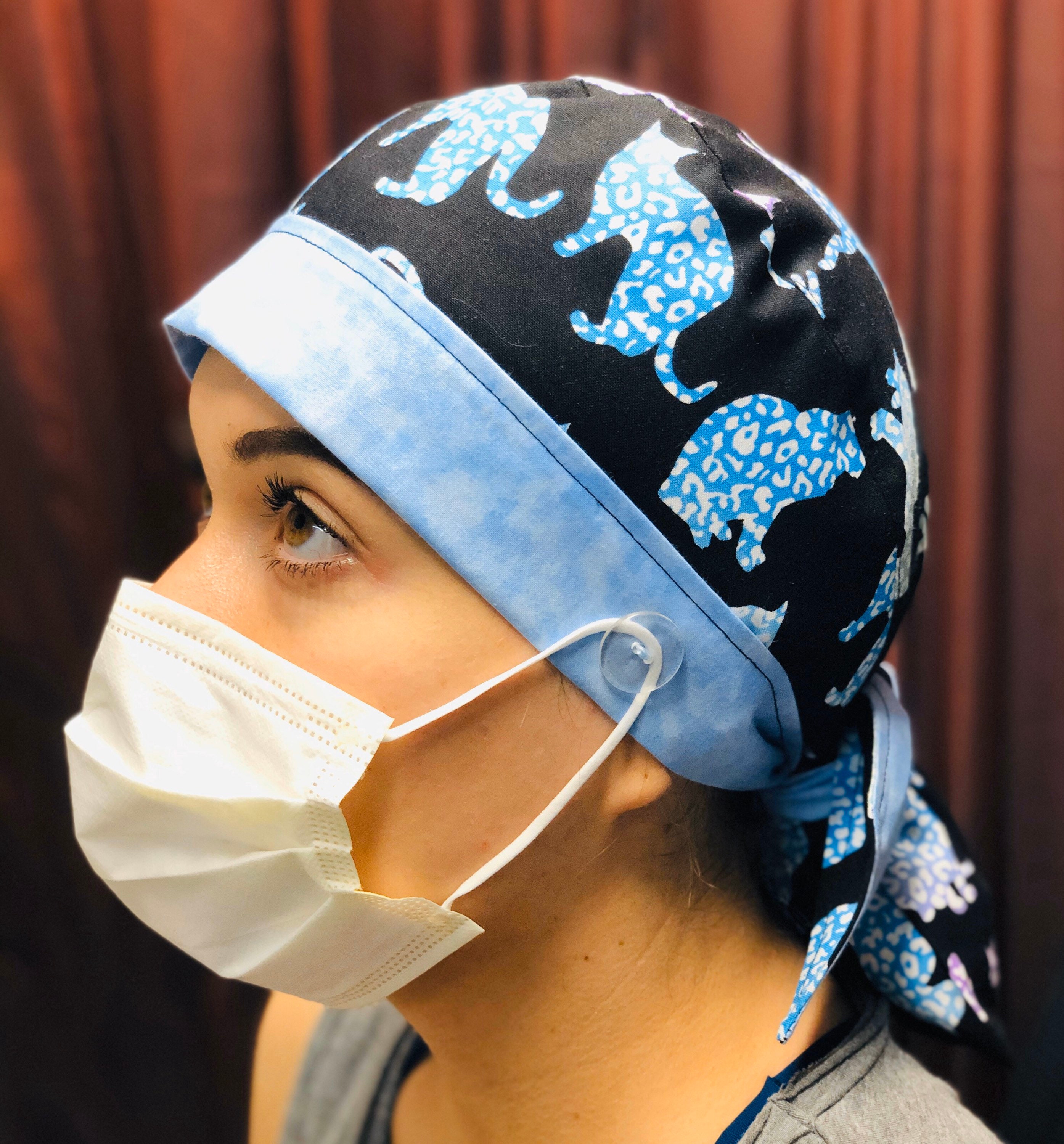 Womens Nurse Scrub Cap Surgical Cap Nurse Cap Head Etsy
