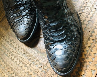 The Snakeskin Kicker~Vintage Cowboy Boot~Classic Cowboy Boot~Nocona Boots~Women's Boot~Western Boot~Bootmaker Founded by Woman in 1925