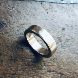 Sterling Silver Hand-Forged Minimalist Band~Boho Wedding Band~Simple Silver Ring~Plain 925 Silver Band~Silver Artisan Band