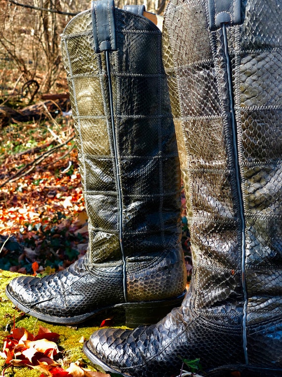 The Snakeskin Kicker~Vintage Cowboy Boot~Classic … - image 3