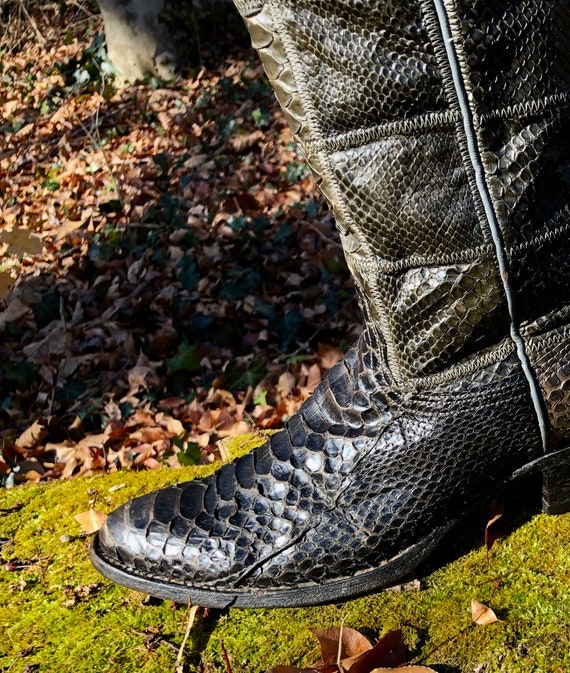 The Snakeskin Kicker~Vintage Cowboy Boot~Classic … - image 4