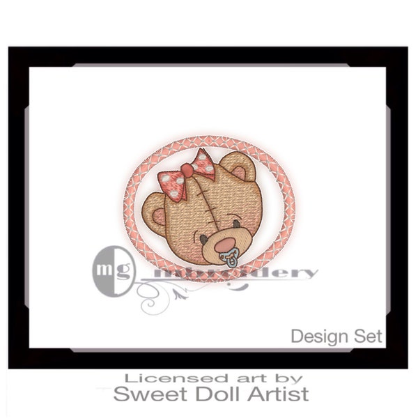 Embroidery Design Bear mini  SDA 3x3 and 2x2 Instant Download