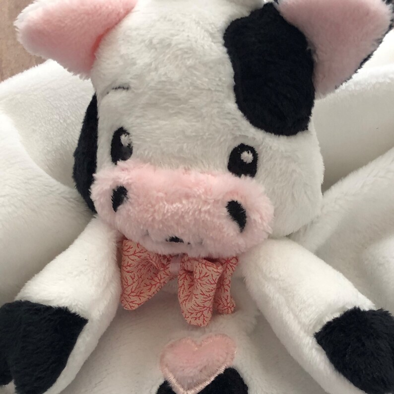 Cow Lovey Blanket Toy Embroidery Design Digital Download Etsy