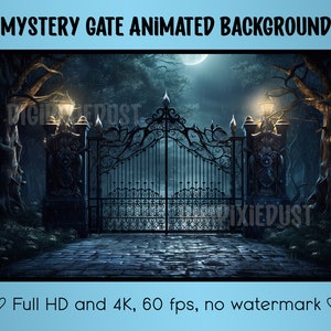 Animated Background | Spooky Gate on Rainy Night for Green Screen, VTuber Background, YouTube Videos, Twitch Stream Overlay Backdrop