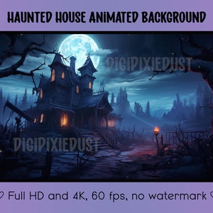 Animated Background | Halloween Haunted House for Green Screen, Vtuber Background, Live Streaming, Twitch Overlay, or YouTube Video Editing