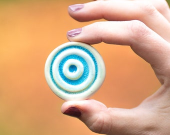 ceramic Round Circles  brooch by The Mood Designs