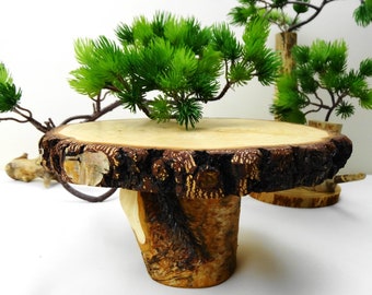 stand wood rustic cake centerpiece wooden cupcake pedestal decor