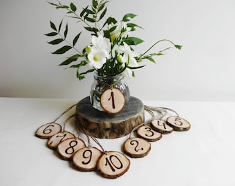 Table Numbers Wood Table Numbers Wedding Table Numbers Rustic Centerpiece Wedding Decoration Rustic Table numbers Wooden Numbers