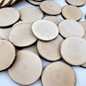 Natural Willow Tree Wood Slices for Crafts, Unfinished Tree Cookies, DIY Ornaments, Woodworking, Pack of 12 image 4