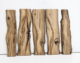 Set of mini oak wood planks  - Diy wood art, resin woodworking, oak wood, mini raw wood boards