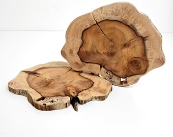 Yew Wood Slabs - Yew Tree Slices - Diy Crafts Wood - Large Reclaimed Yew Wood Slices