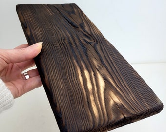 Charred Wood Plank, Small Barn Wood Board 30cm, Reclaimed Wood