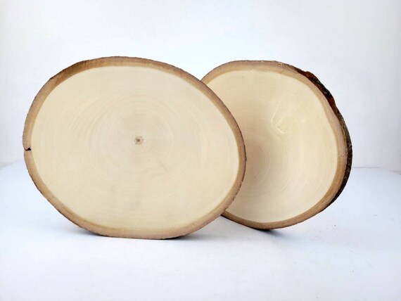  Wood Slices Unfinished 8 Pcs Wood Rounds 8-9 Inches