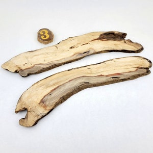 Live Edge Reclaimed Wood Planks Root Wood Boards for Crafts Epoxy Resin Woodworking 2pcs Set No 3