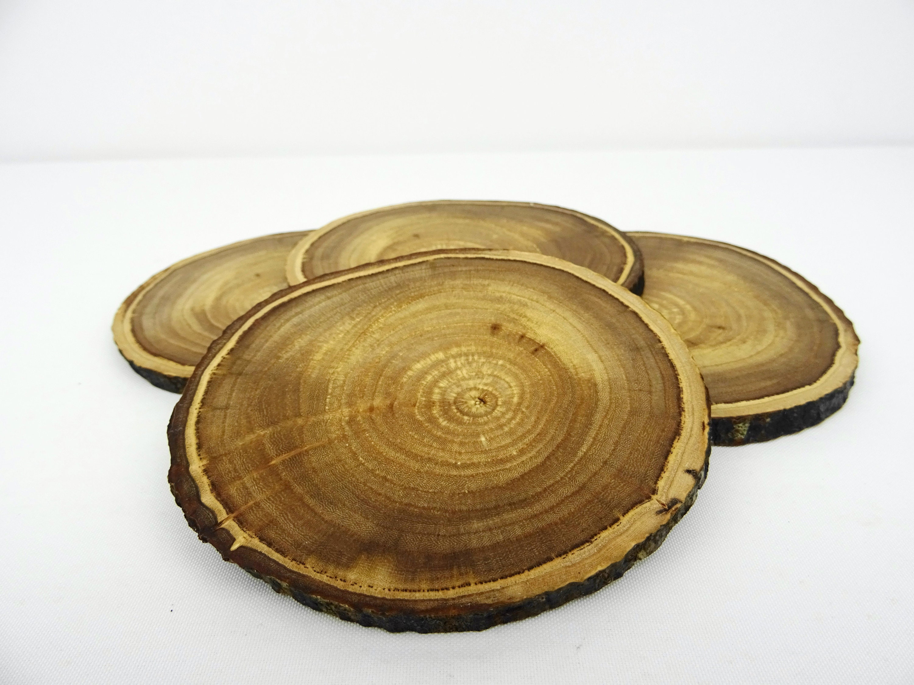 Live Edge Wood Coasters Solid Wood Coasters Natural Wood Etsy UK
